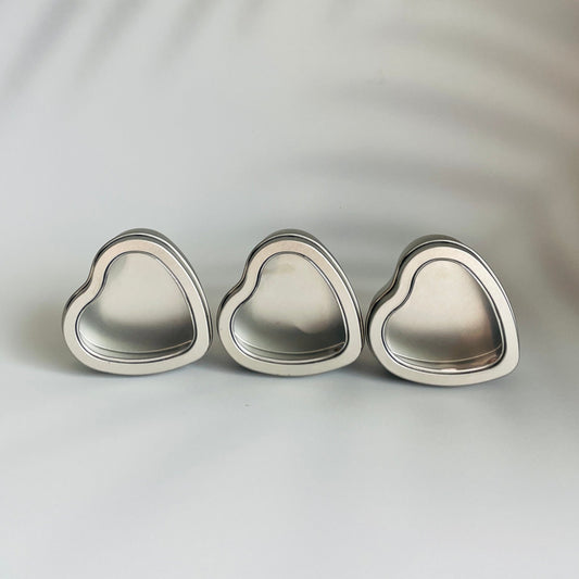 Heart shaped aluminium tin 3 pack